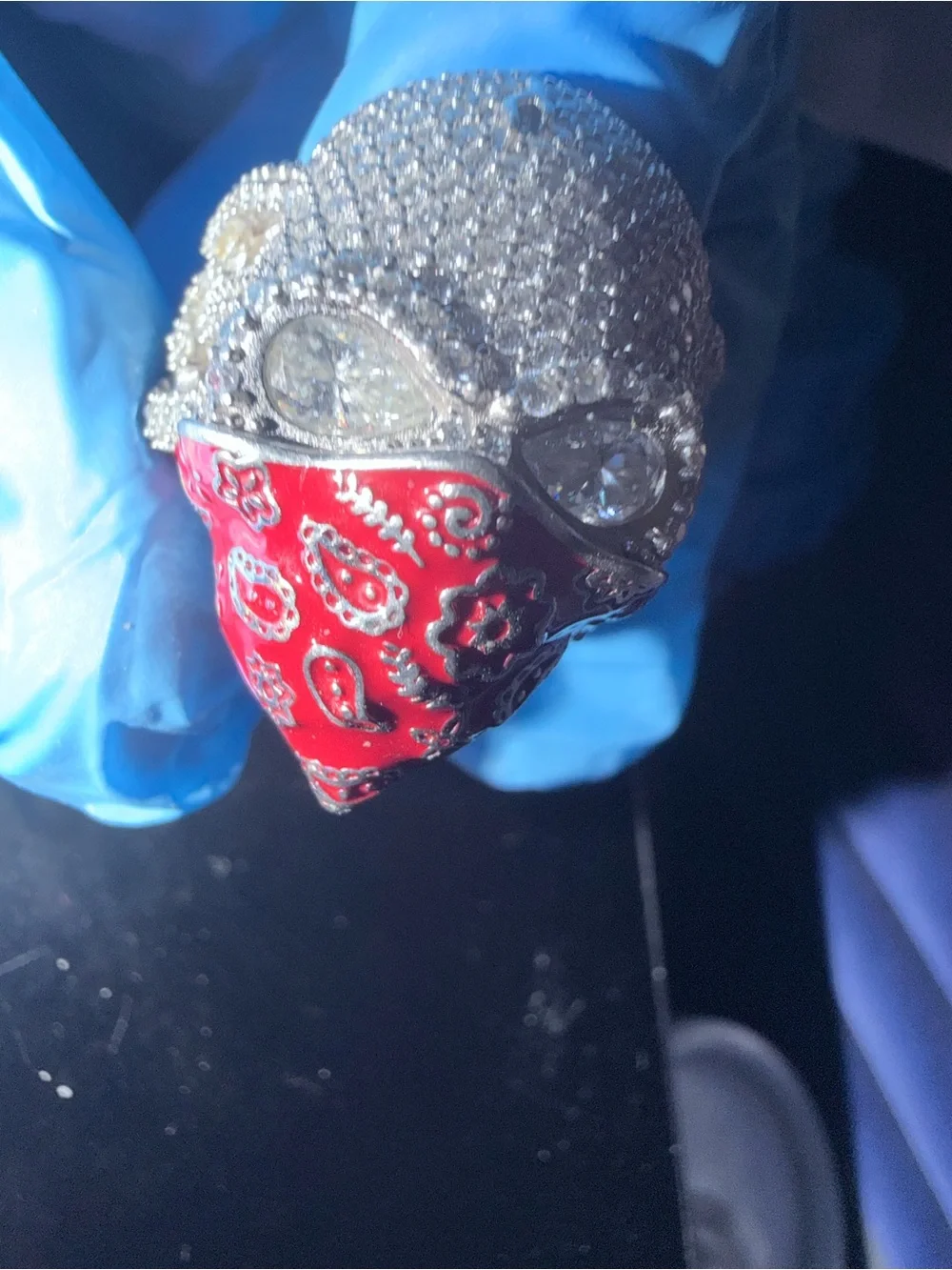 Moissanite red bandana